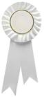 White Rosette w/ Clip